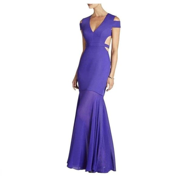 NWT BCBGMaxAzria Ava Cut Out Gown - Picture 3 of 14
